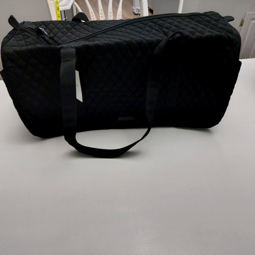 Large Duffel Classic Black Microfiber NWT